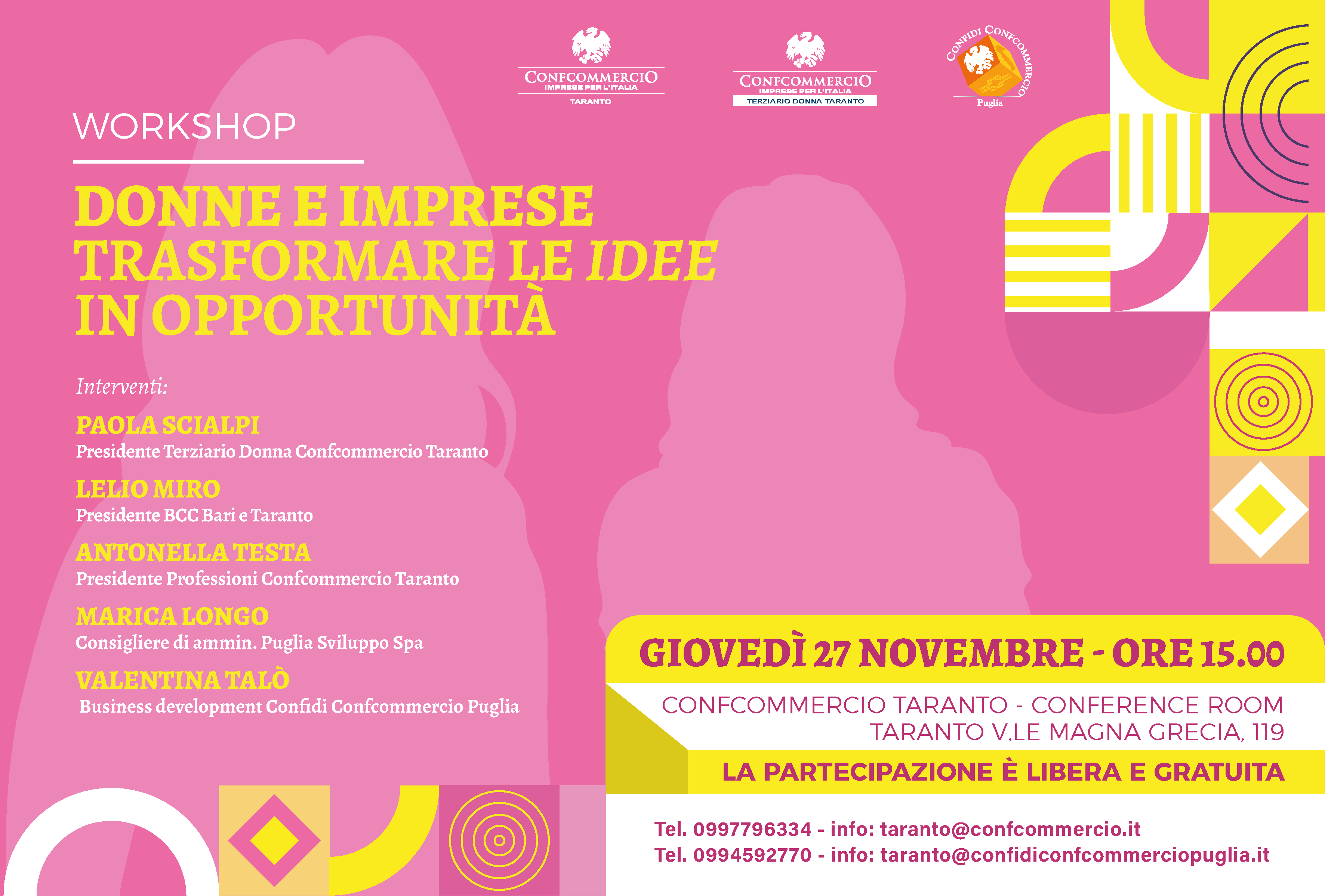 DONNE E IMPRESE. TRASFORMARE LE IDEE IN OPPORTUNITÀ
